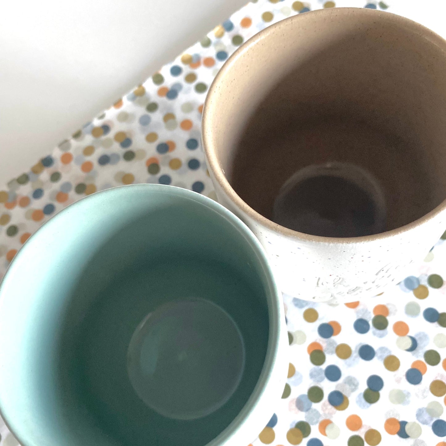Ceramic mug "I am loved" confetti/sage 200ml