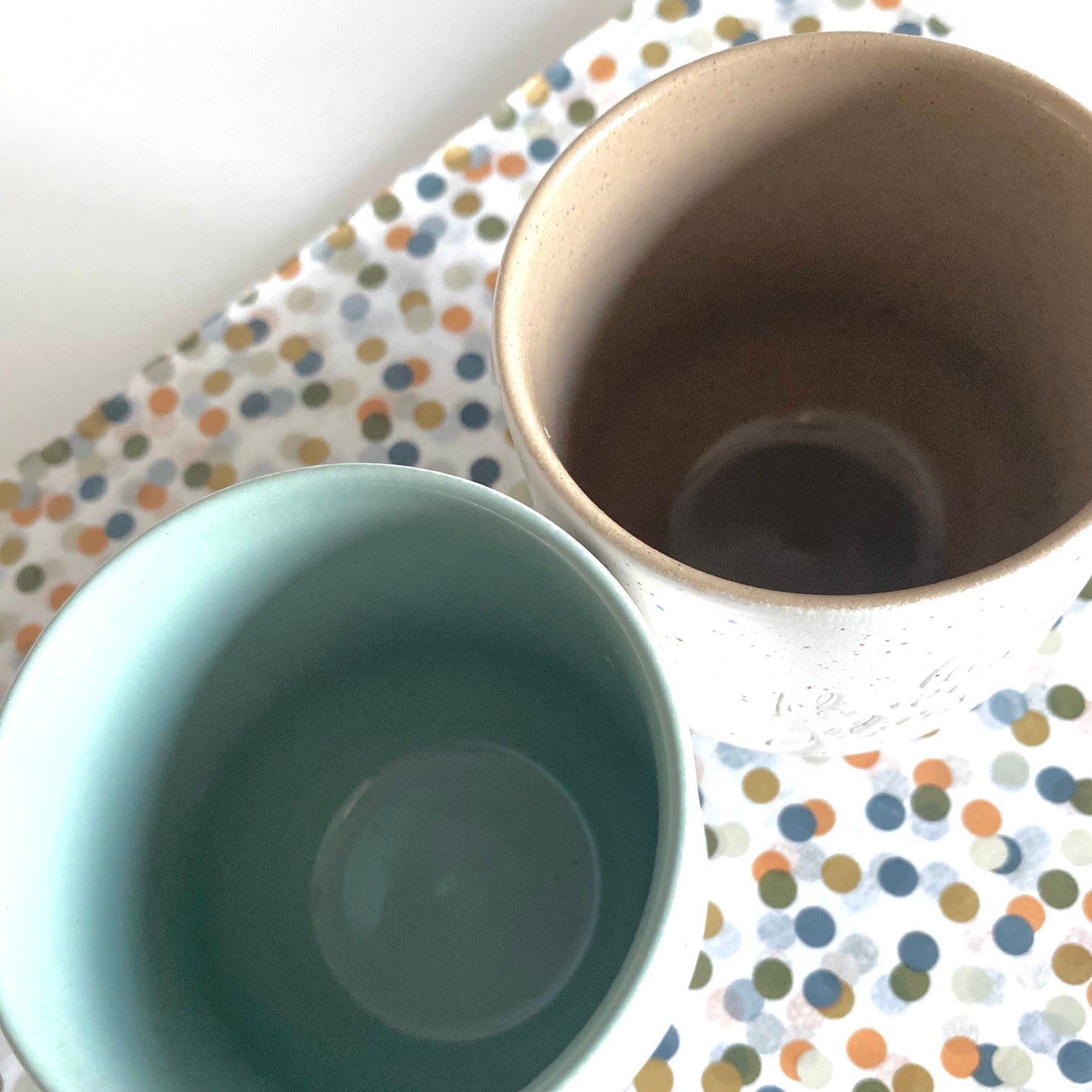 Ceramic mug "I am loved" confetti/taupe 200ml