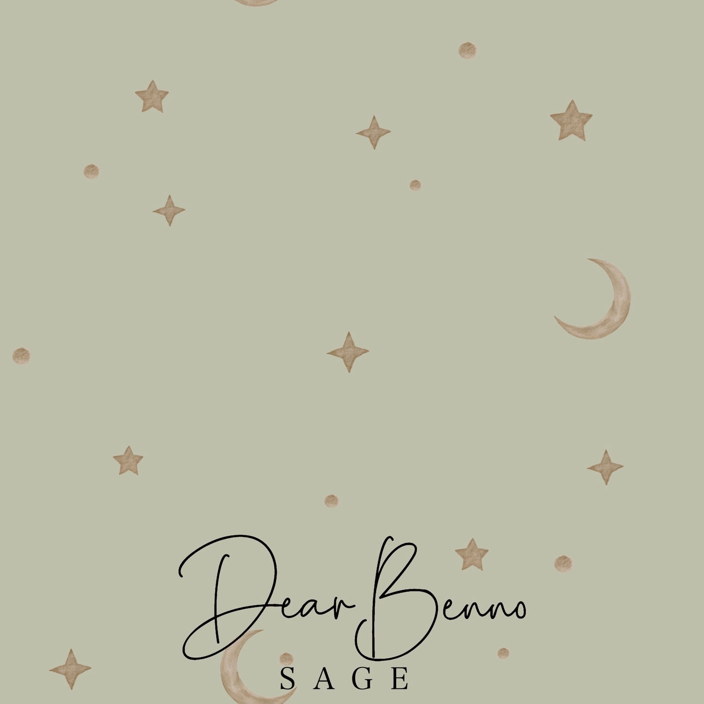 Fabric design "Moon and stars" not exclusive