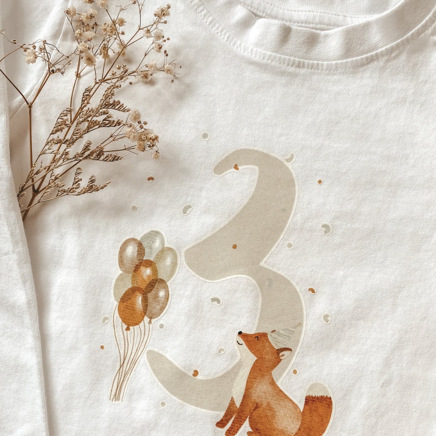 Iron-on patch birthday fox