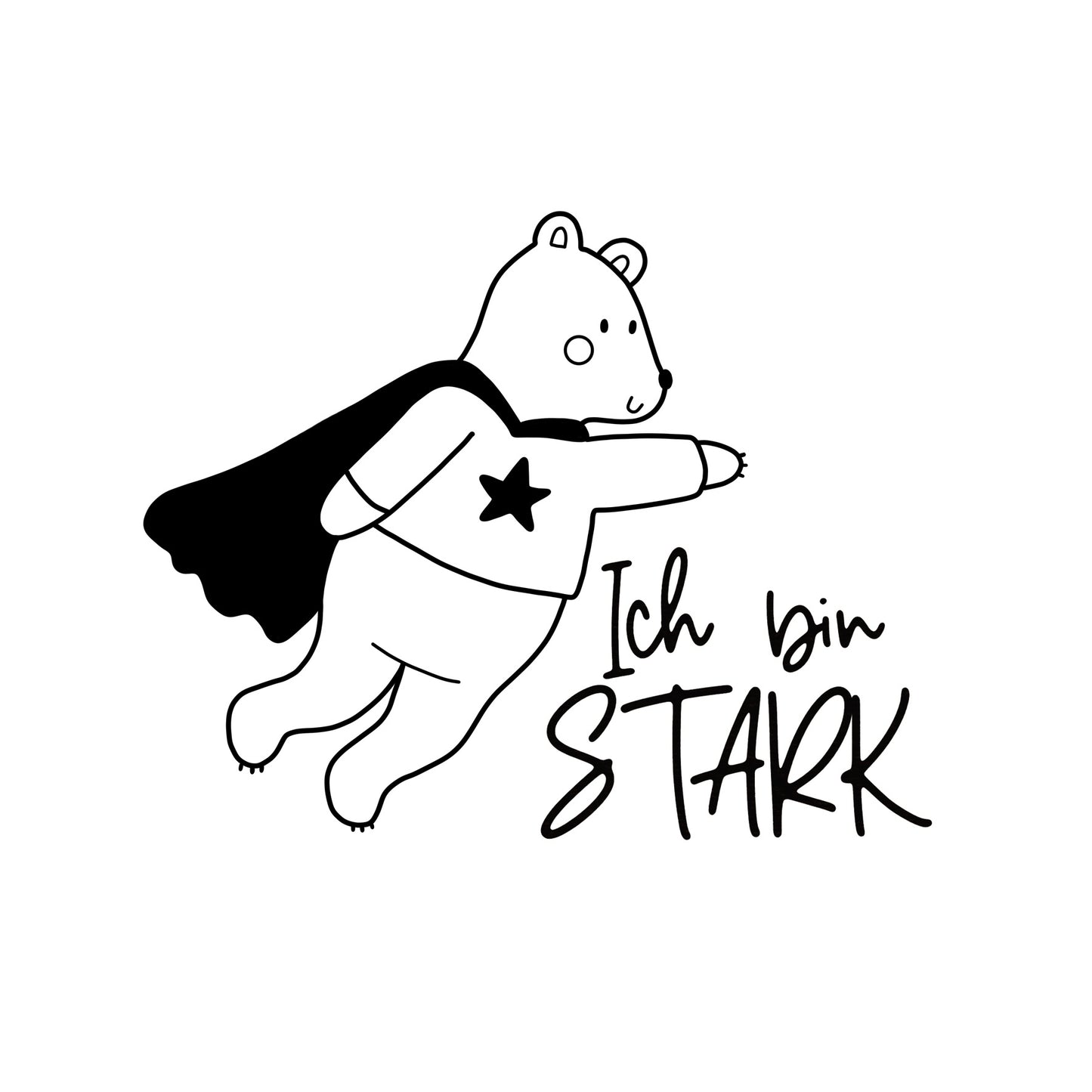 I am strong super bear PNG file