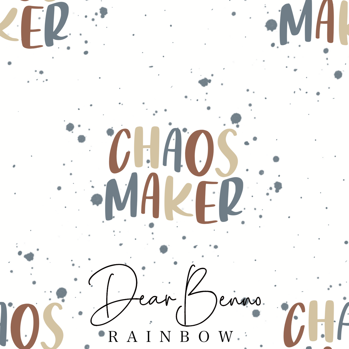 Fabric design "Chaos Maker" RAINBOW not exclusive
