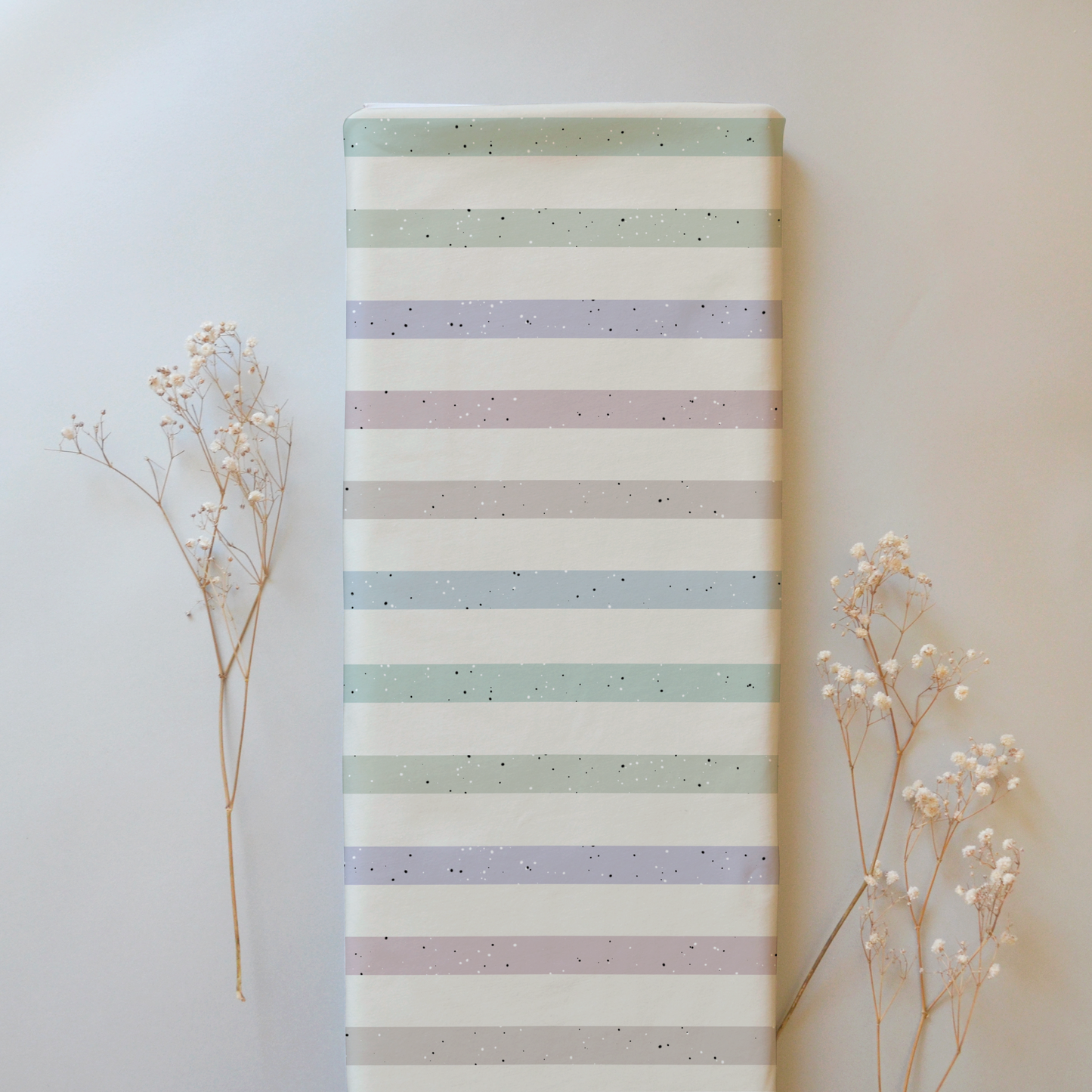 Combination design - pastel stripes on cream
