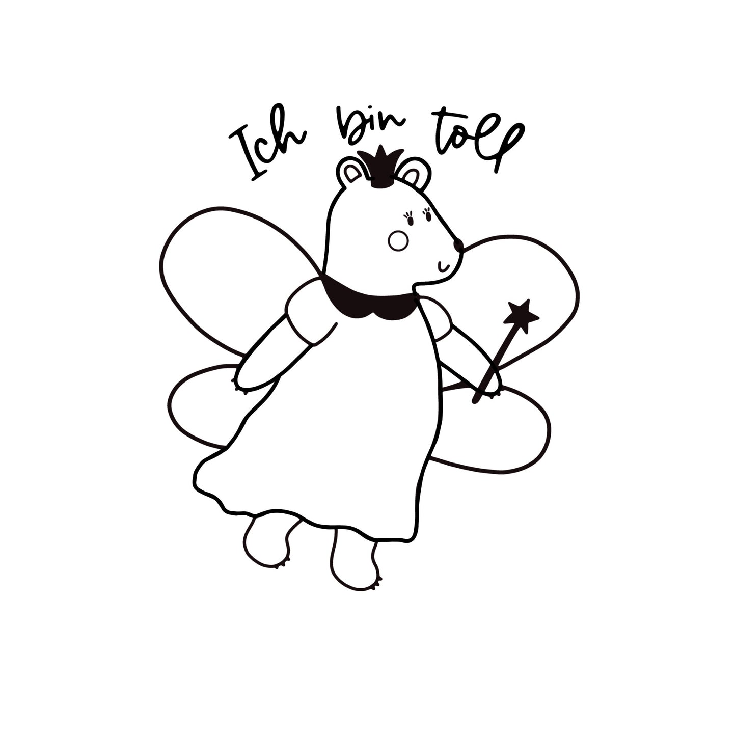 I'm Awesome Bear Fairy PNG file