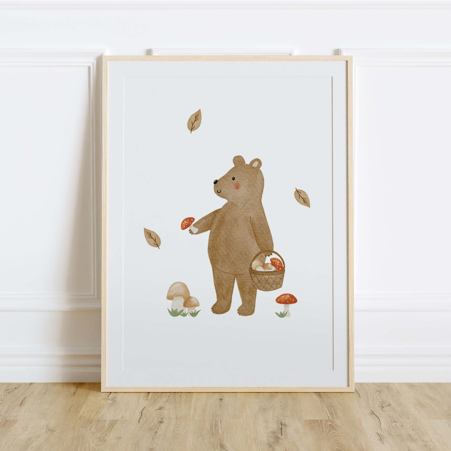 Poster A3 "picking mushrooms"