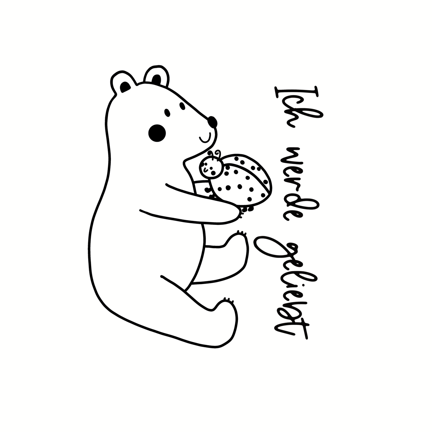 I am loved Bear PNG file