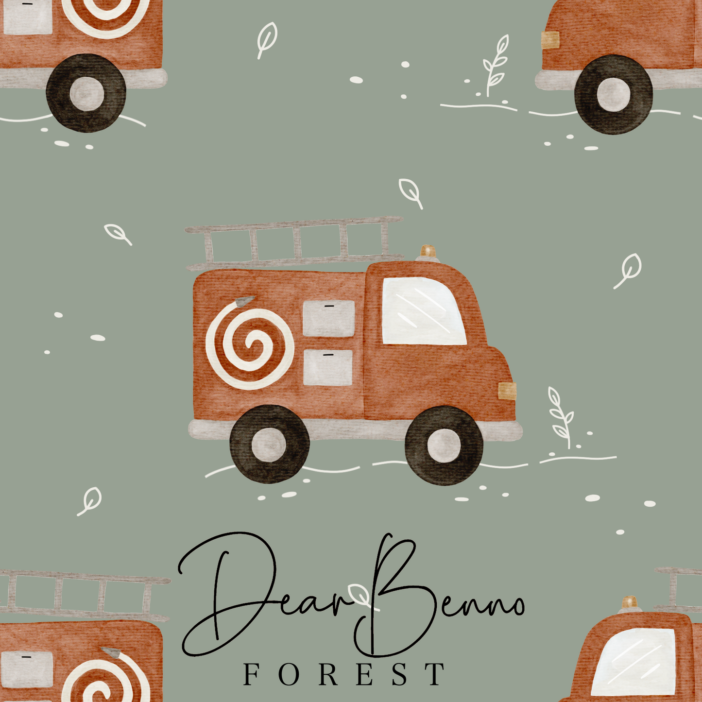 Fabric design "Fire Truck" not exclusive