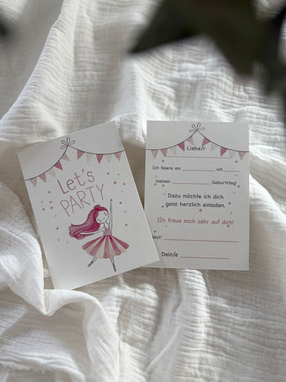Einladungskarte Ballerina