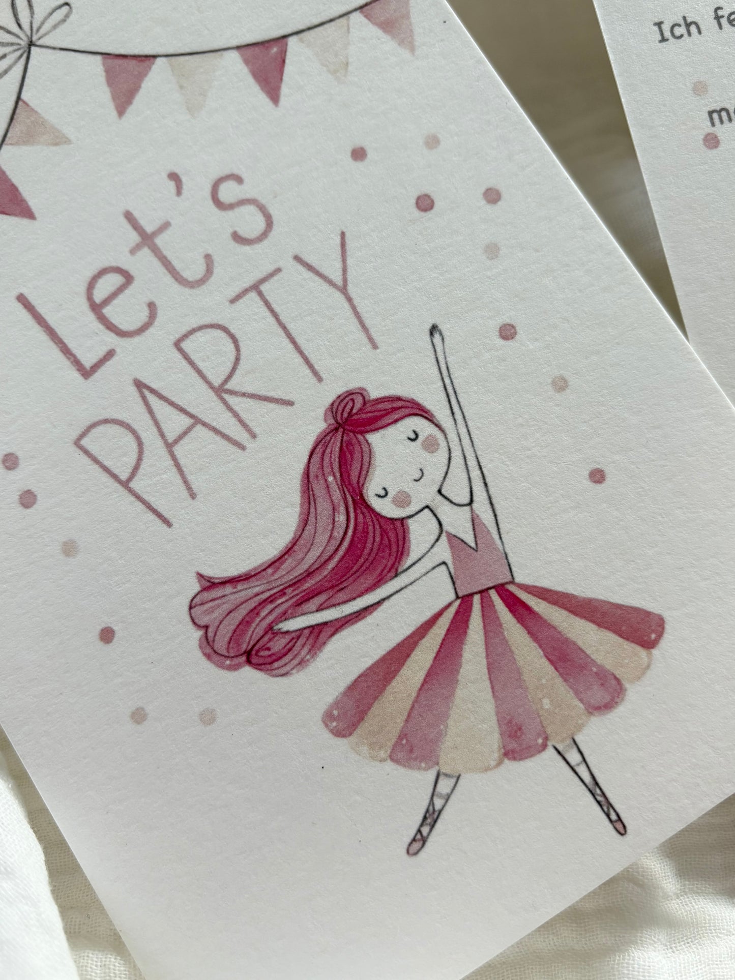 Einladungskarte Ballerina