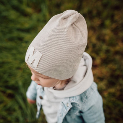 Frühling/Sommer Initialen Beanie für Kinder und Erwachsene