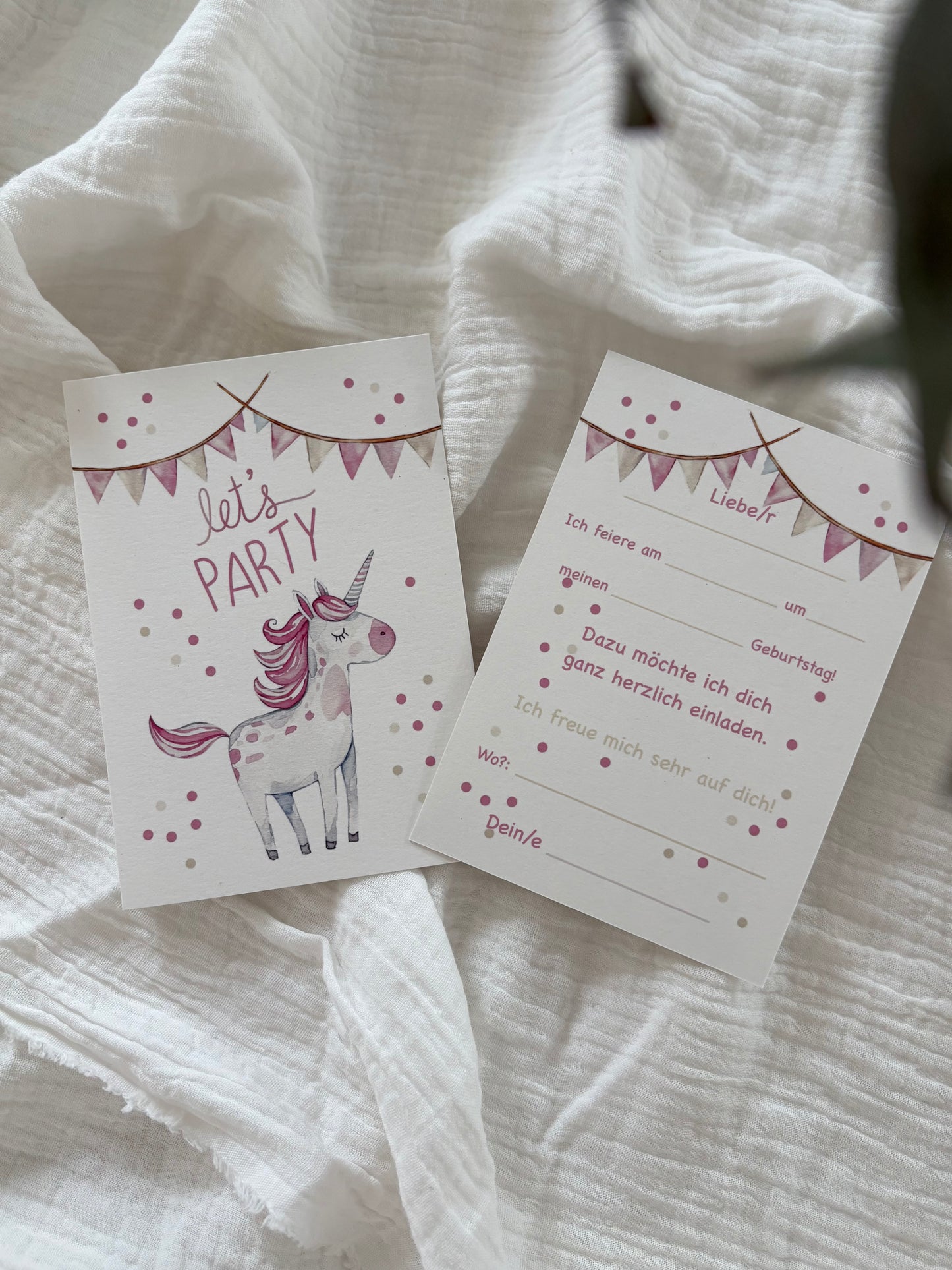 Einladungskarte Einhorn