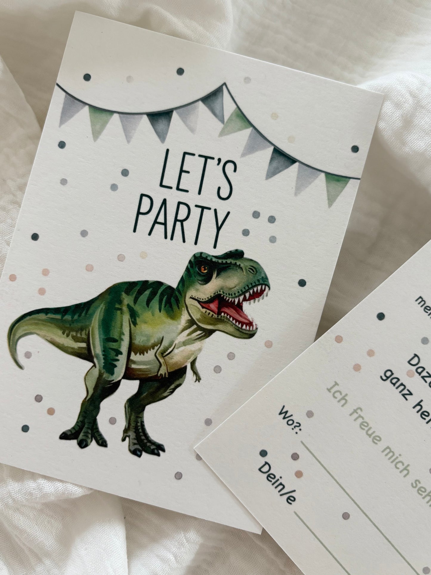 Einladungskarte Dino