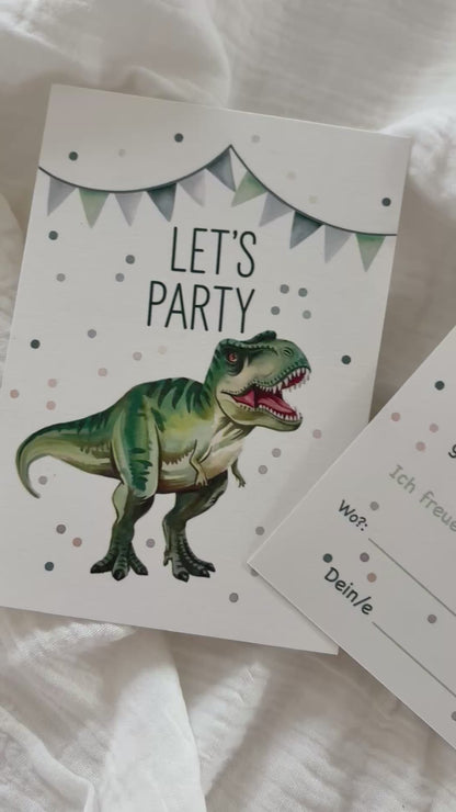 Einladungskarte Dino