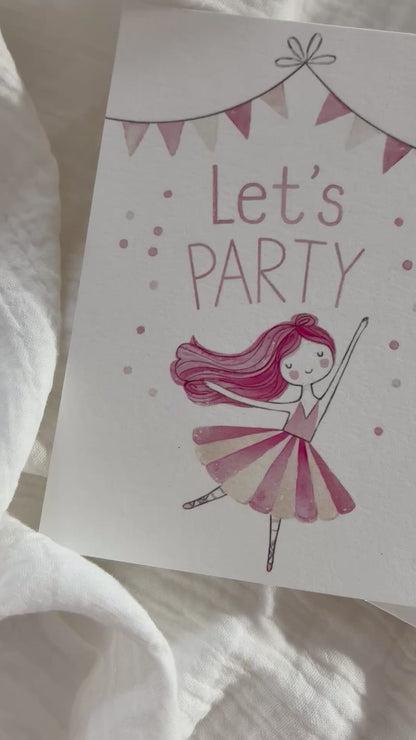 Einladungskarte Ballerina