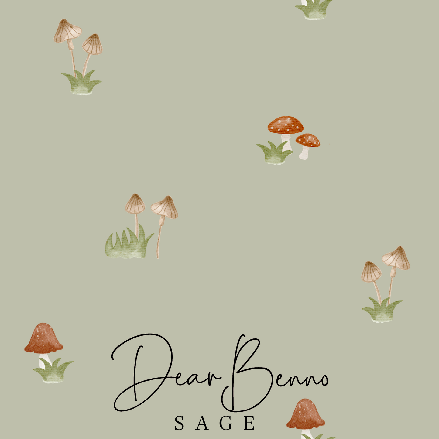 Fabric design "Mushrooms" not exclusive